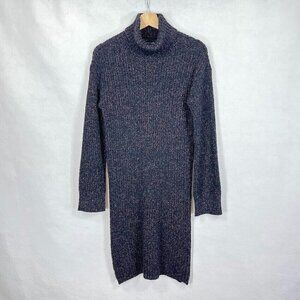 American Eagle Turtleneck Sweater Dress Chunky Knit Preppy Party Dark Academia S